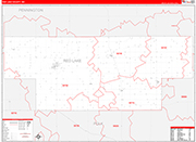 Red Lake County Wall Map Red Line Style